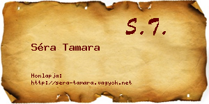 Séra Tamara névjegykártya